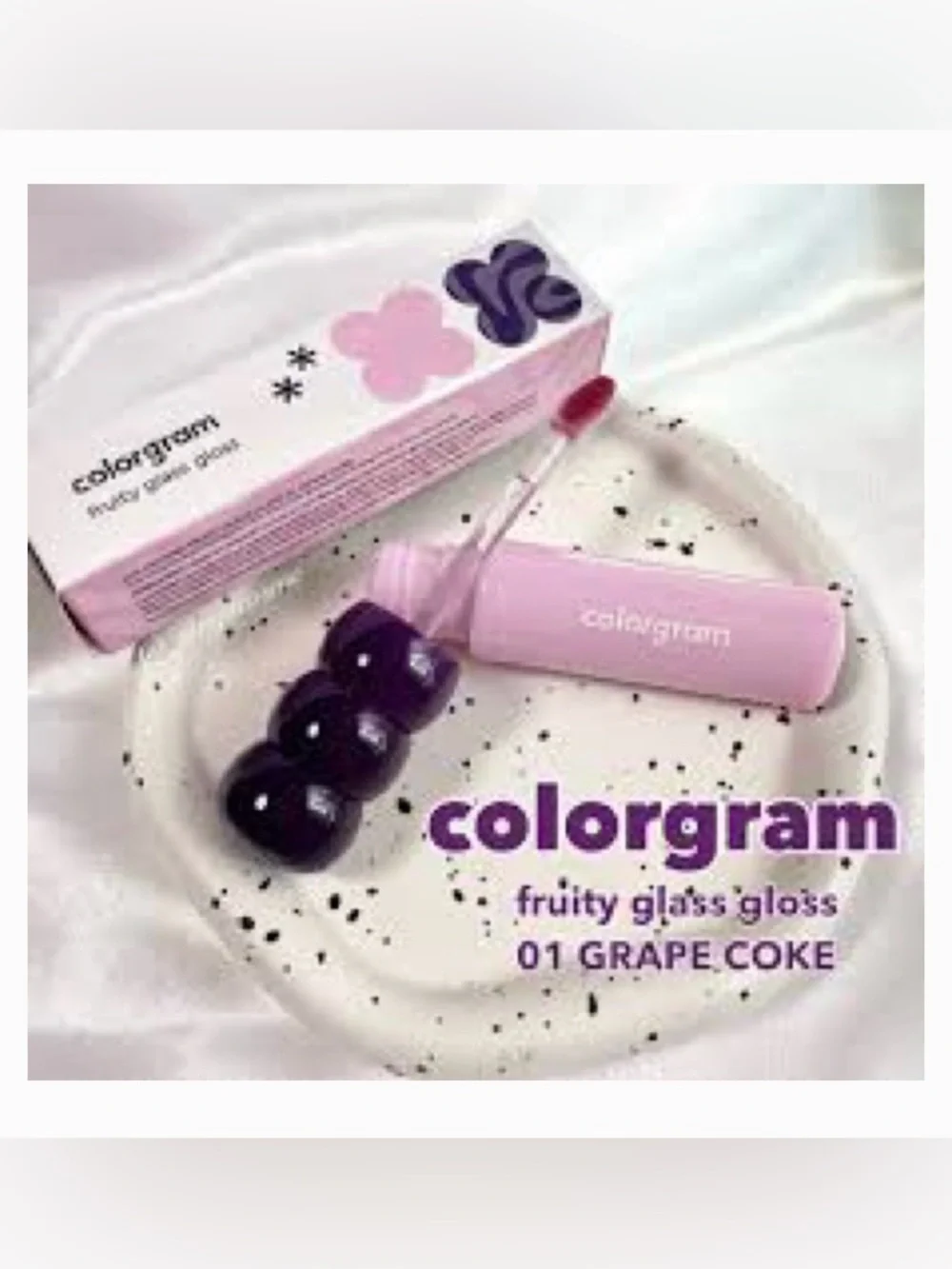 New Colorgram Fruity Glass Tint-01 Grape Coke~Lip Tint & Moisture/K-Beauty